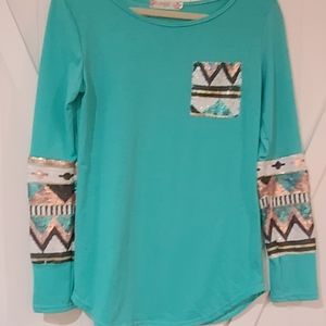 Teal long-sleeve